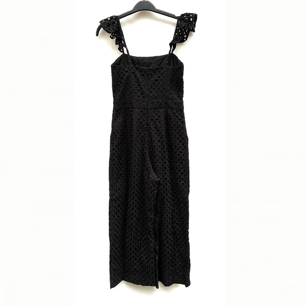 J. Crew Eyelet Ruffle Cropped Wide Leg Jumpsuit - Picture 6 of 10